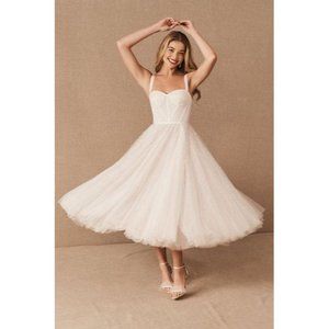 BHLDN Watters Lynette Wedding Gown tea length